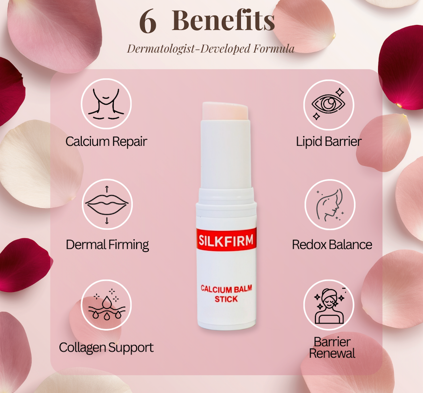 6 benefits of Silkfirm Calcium Balm Stick — dermatologist developed formula